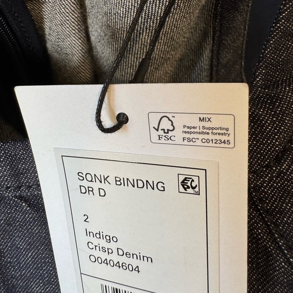 THEORY Crip Denim Square Neck Pinafore Dress in Indigo Size 2 NWT - Picture 11 of 11